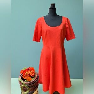 Kate Spade Jada Dress ORANGE 🍊 colour -Back Zip in gold tone New‼️ +bonus scarf